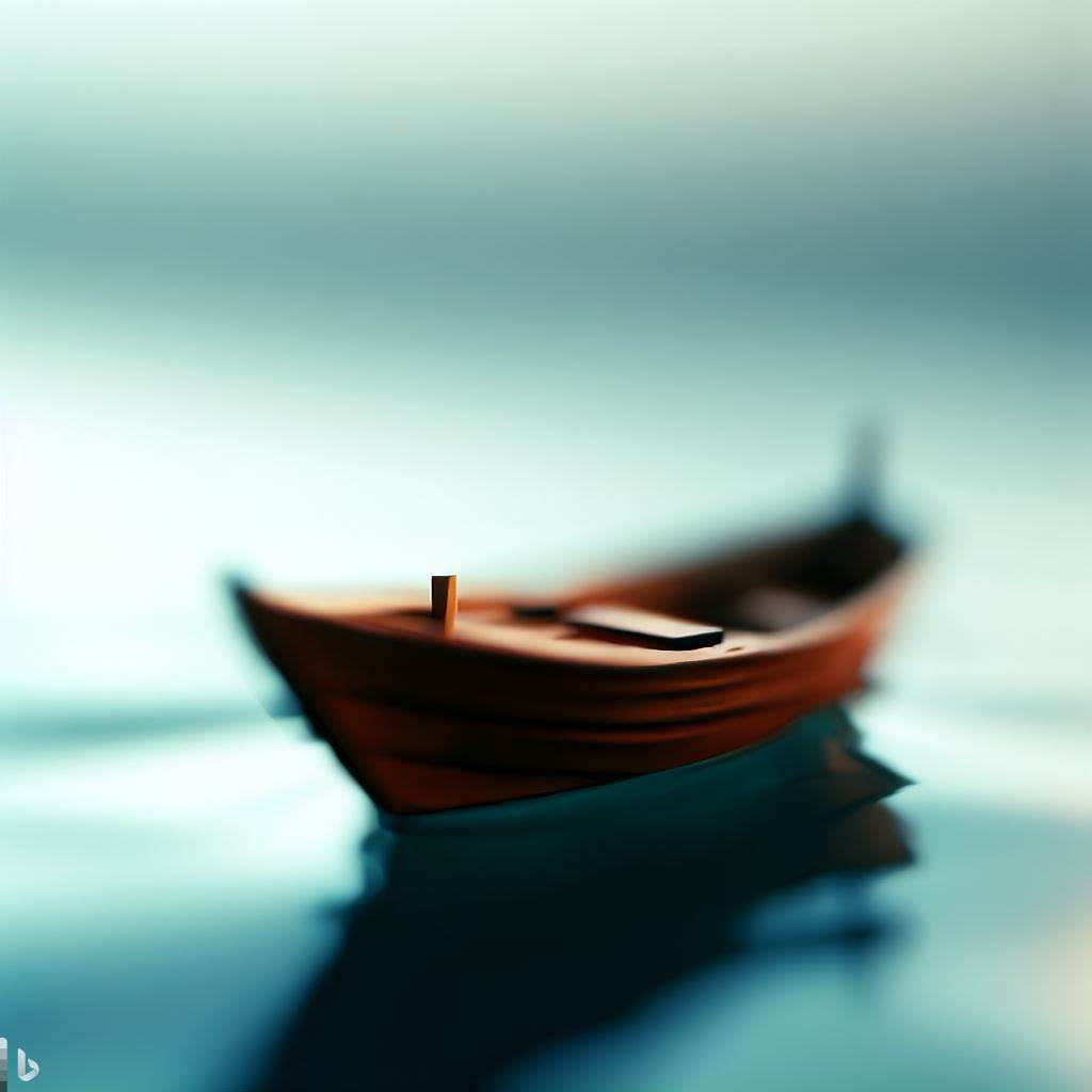 Small boat on water